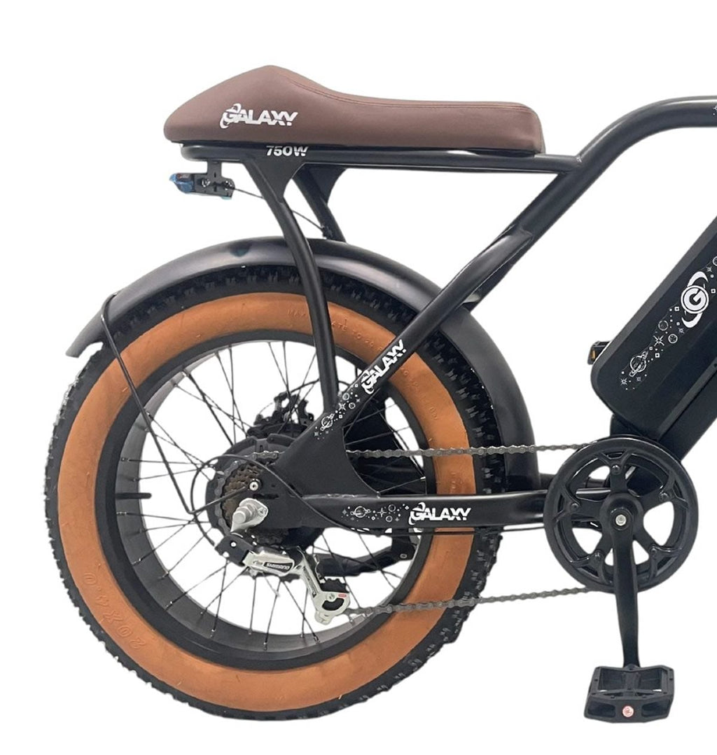 BICICLETA ELETRICA E-BIKE GALAXY 20X4.00 7V MOTOR 750W BATERIA 15.6AH 48V PRETA