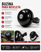 BUZINA SINETA CAMPAINHA DE BICICLETA PRETO