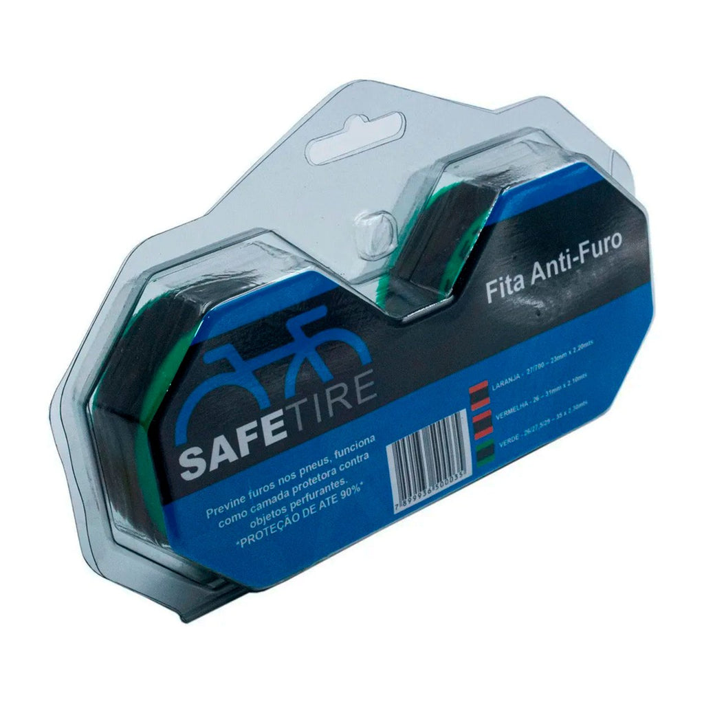 Fita Anti-Furo Safe Tire 35mm Para Pneu 26, 27,5 E 29 Par - Verde
