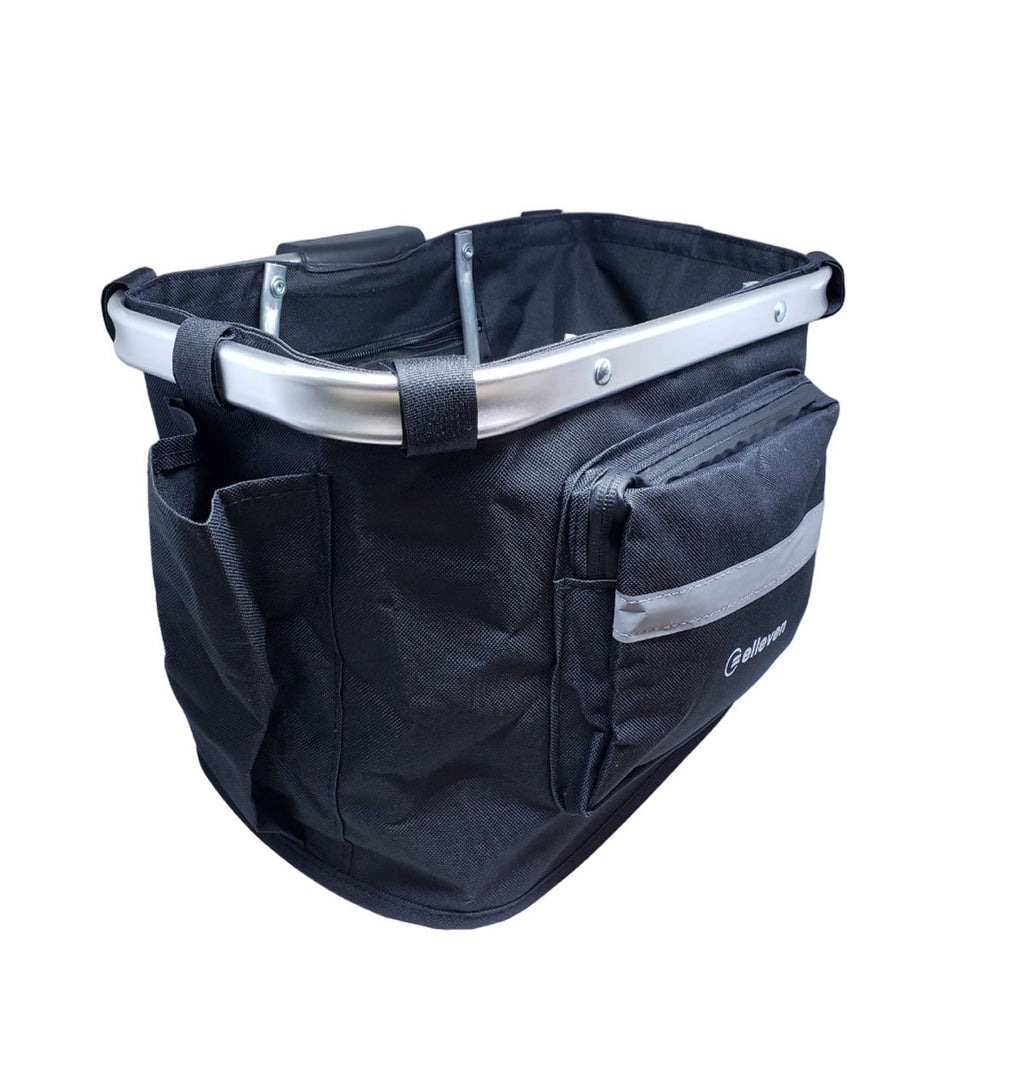 CESTA ELLEVEN BOLSA LONA/ALUM 35X26,5X28CM ALÇA P/ GARRAFA - PRETO
