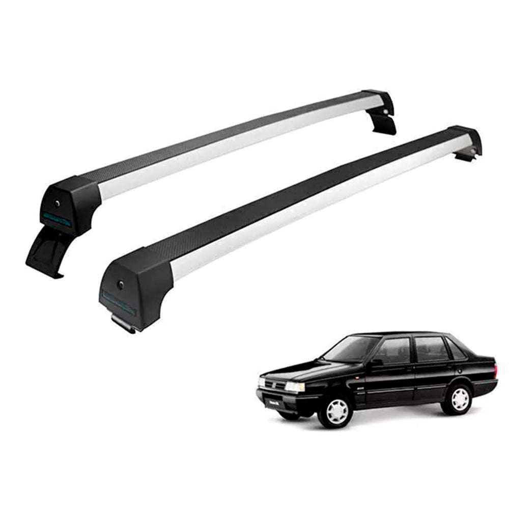 RACK LONG LIFE SPORT ALUM. PRATA P/ FIAT PREMIO - 2 PORTAS ATÉ 2010 (AF-2) - PRATA