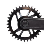 PEDIVELA SINGLE 8/12V P QUADRADA COROA AÇO 34T 170MM PRETO