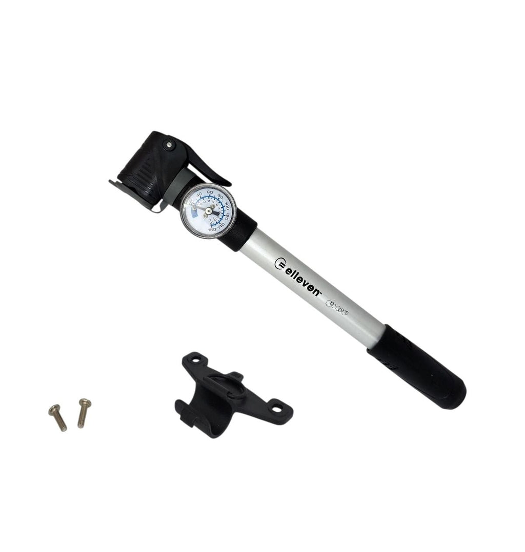 Bomba Mini Barril Aluminio Bico Duplo Com Manometro Cabo "t" 100 Psi