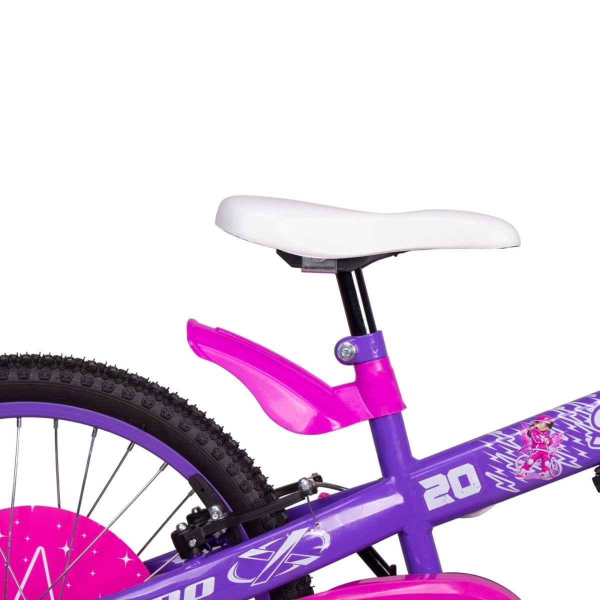 BICICLETA ARO 20 AÇO SUPER X ROXO/ROSA