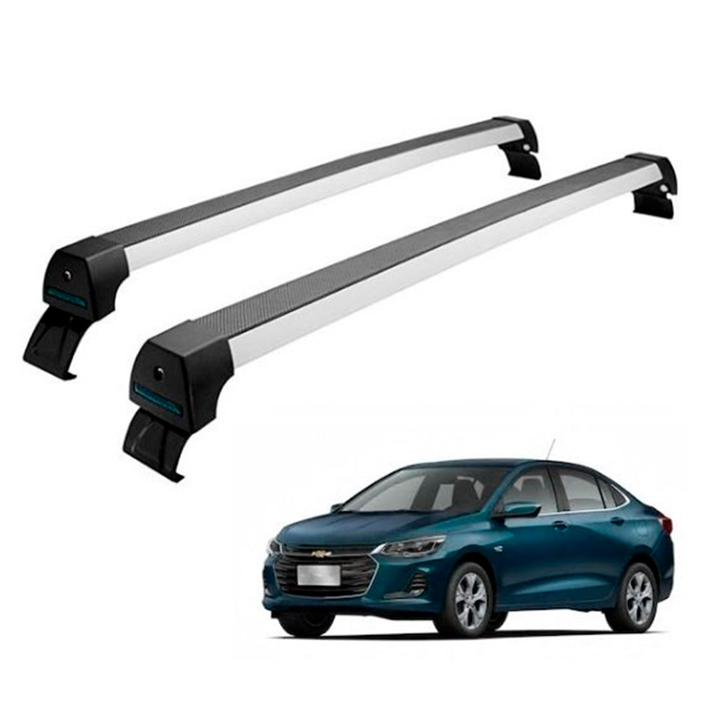 RACK DE TETO LONG LIFE SPORT ALUM. P/ CHEVROLET ONIX SEDAN A PARTIR DE 2020  (AOXHS) - PRATA