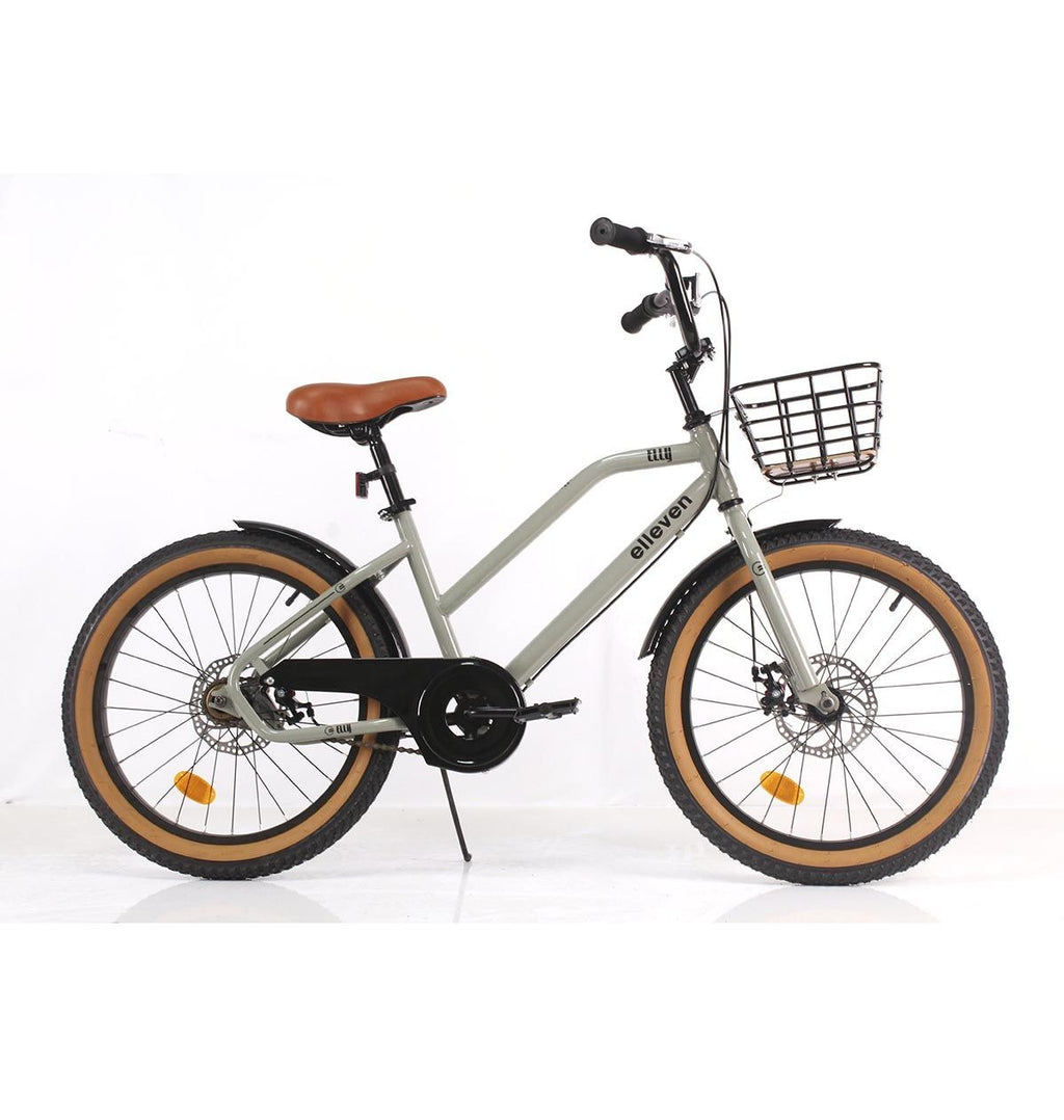 Bicicleta Urban Elly Aro 20 Com Cesta Cinza/Preta