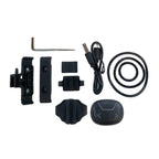 SINALIZADOR TRASEIRO ROCKBROS COM PISCA LATERAL E CONTROLE REMOTO 80 LM - PRATA/PRETO