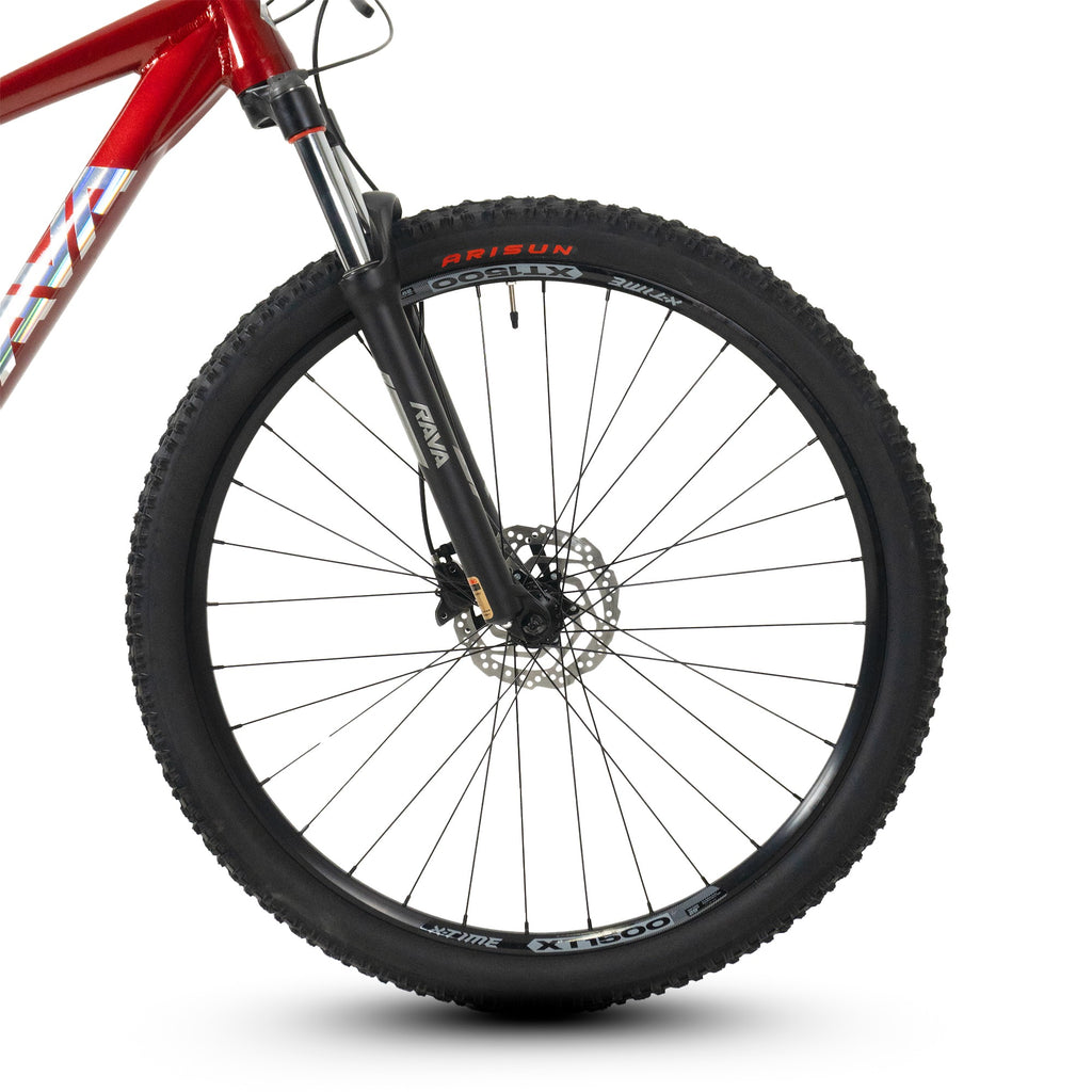 BICICLETA 29 RAVA RAKAN SHIMANO ESSA 8V FREIO MT200 HIDRÁULICO VERMELHO M-17