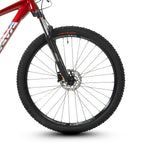 BICICLETA 29 RAVA RAKAN SHIMANO ESSA 8V FREIO MT200 HIDRÁULICO VERMELHO M-17