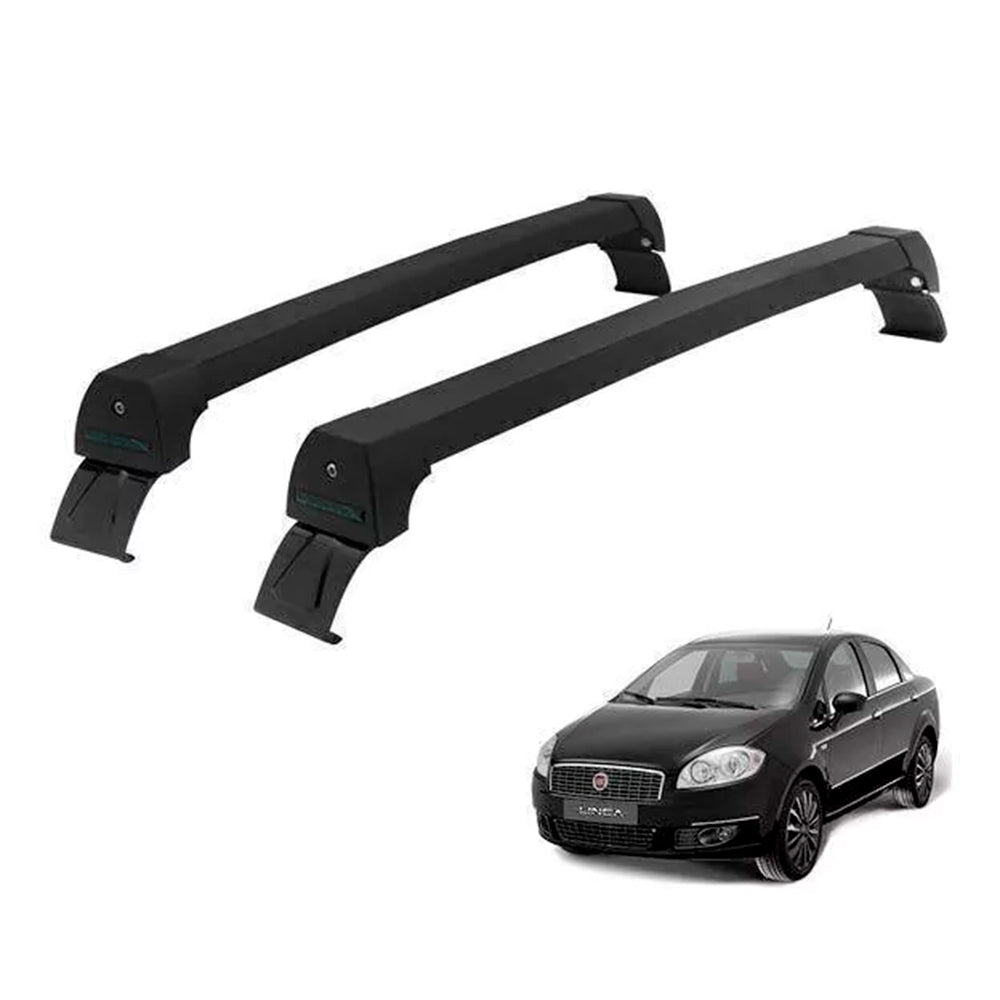 RACK LONG LIFE SPORT ALUM. PRETO P/ FIAT LINEA A PARTIR DE 2008 (PLn) - PRETO