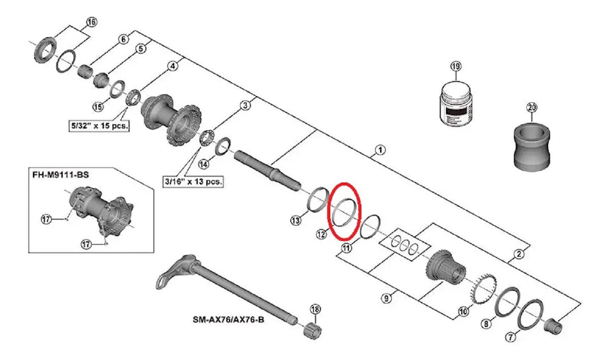 Mola Externa Freehub Shimano Xtr Fhm9111  (y3fm10000) - Unico