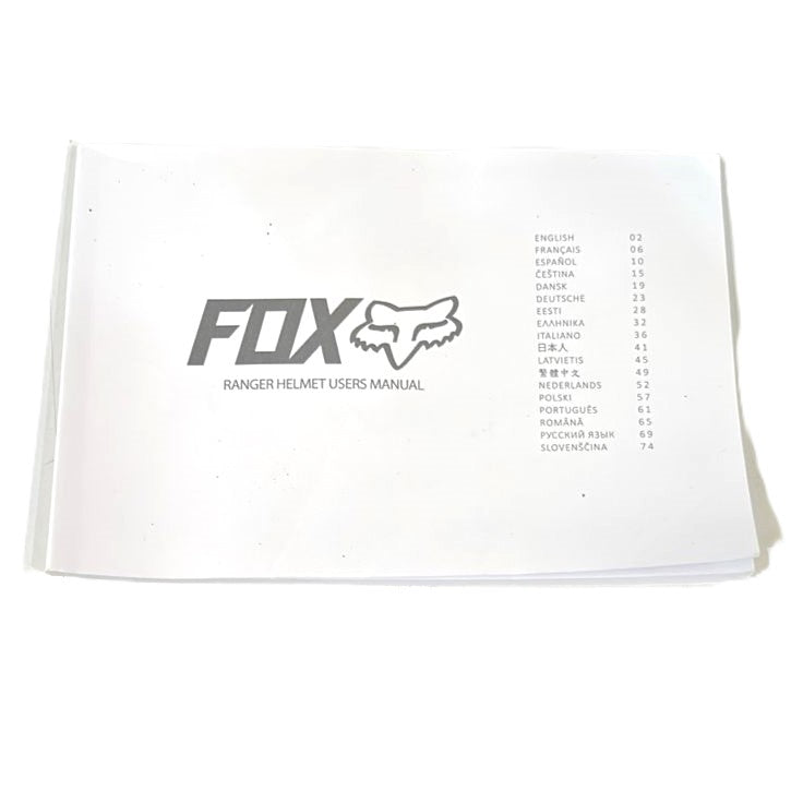 Jogo De Espumas Para Forro De Capacete Fox Ranger Original