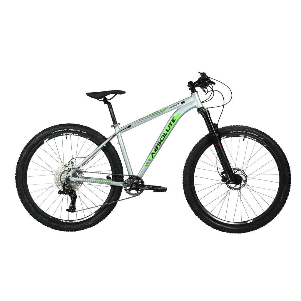 Bicicleta 29 Absolute Wild Pro 11v Hidráulico C/ Trava - Prata/Verde - (m - 17)