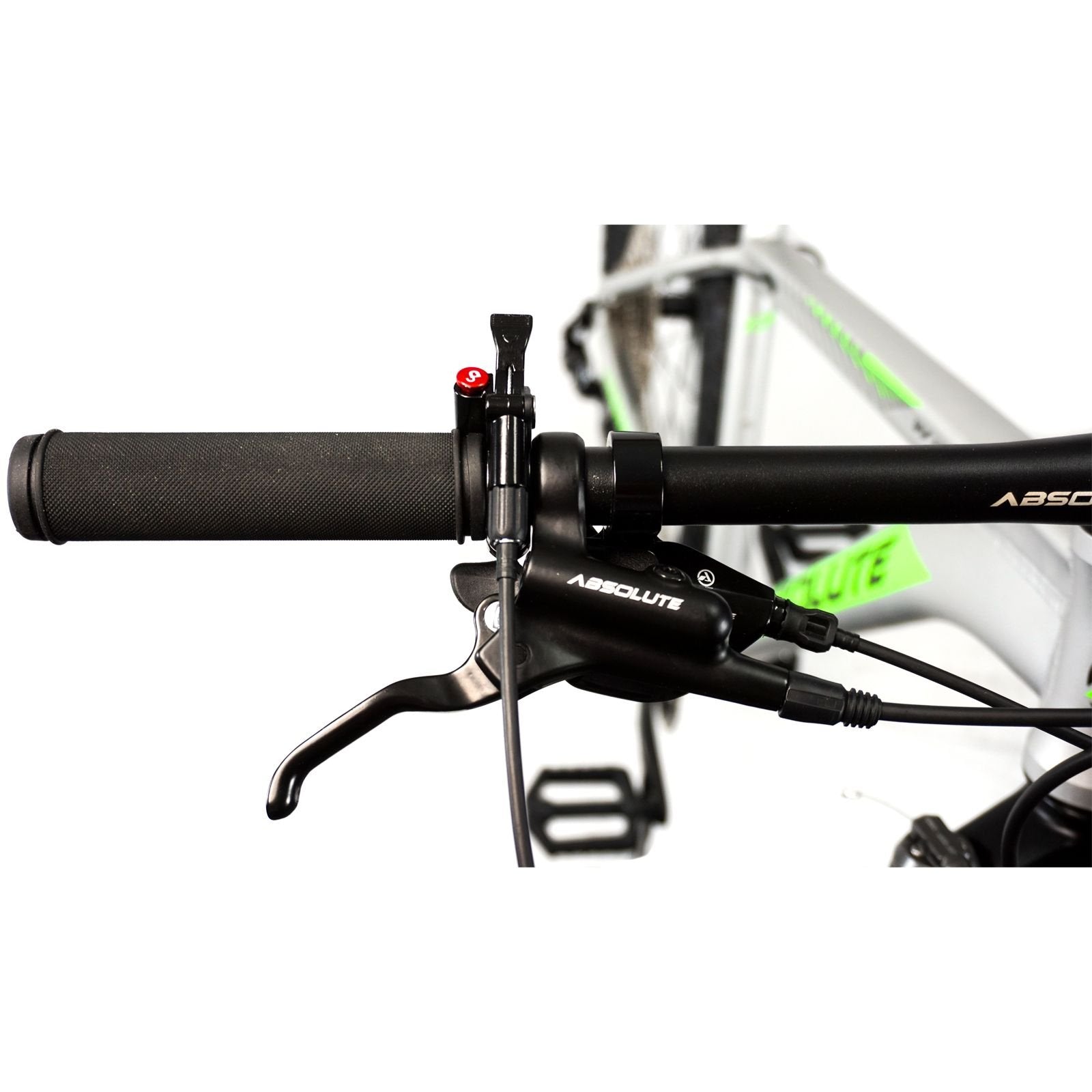 BICICLETA 29 ABSOLUTE WILD PRO 11V HIDRÁULICO C/ TRAVA - PRATA/VERDE - (M - 17)