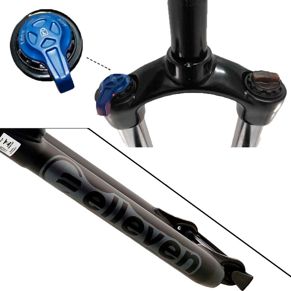 SUSPENSÃO DE BICICLETA 29 ELLEVEN MOD. CH-389A C/ TRAVA - PRETO - AHEAD SET