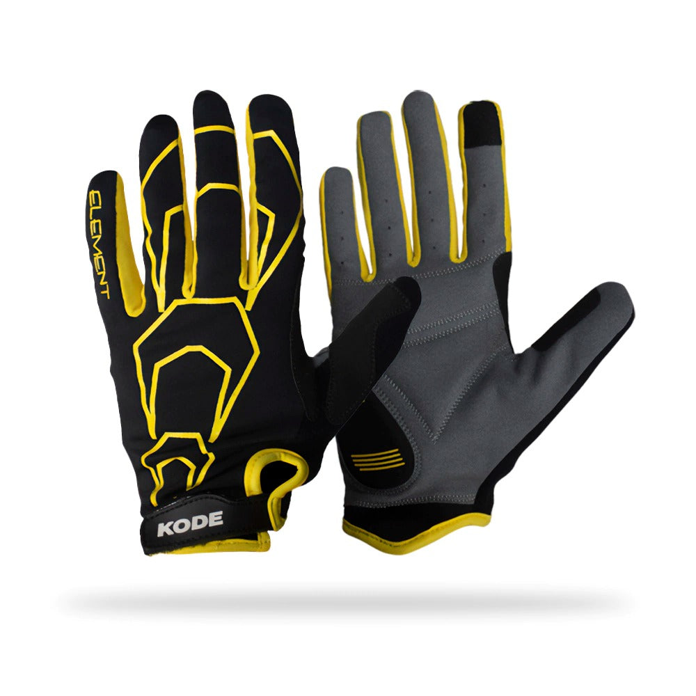 LUVA DE CICLISMO FECHADA KODE ELEMENT GEL AMARELO - M