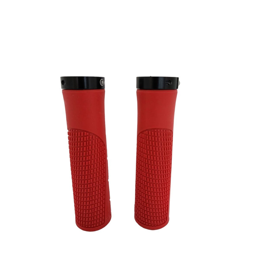 MANOPLA ELLEVEN MTB CITY 130MM EMBORRACHADA C/ TRAVA VERMELHO