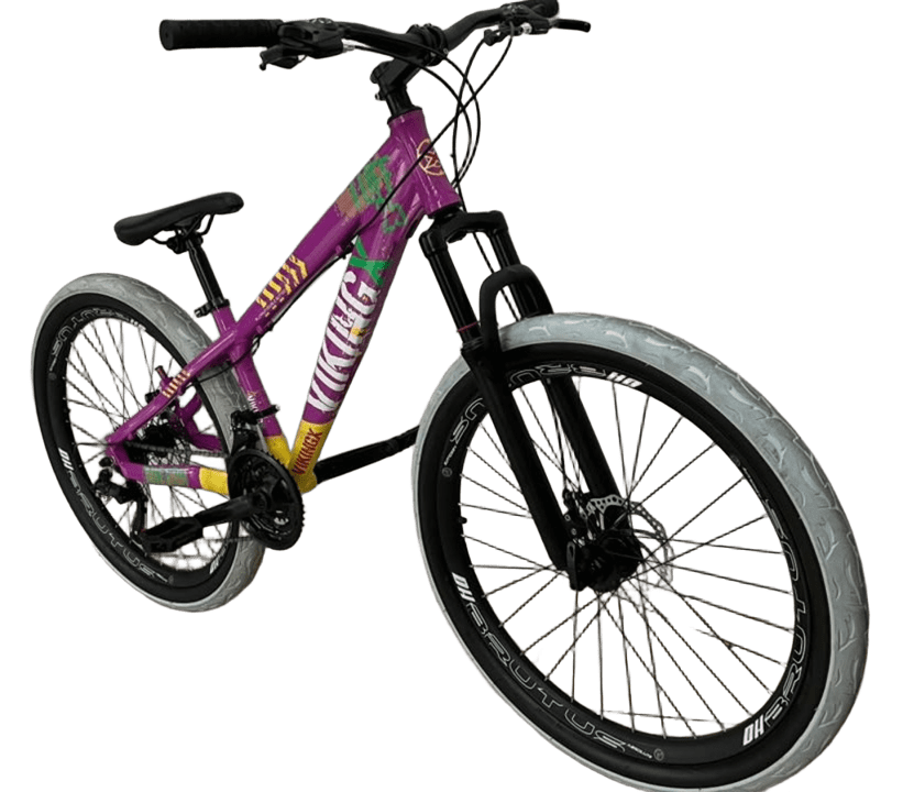 Bicicleta 26 Viking-X Tuff 30  Roxo/Amarelo