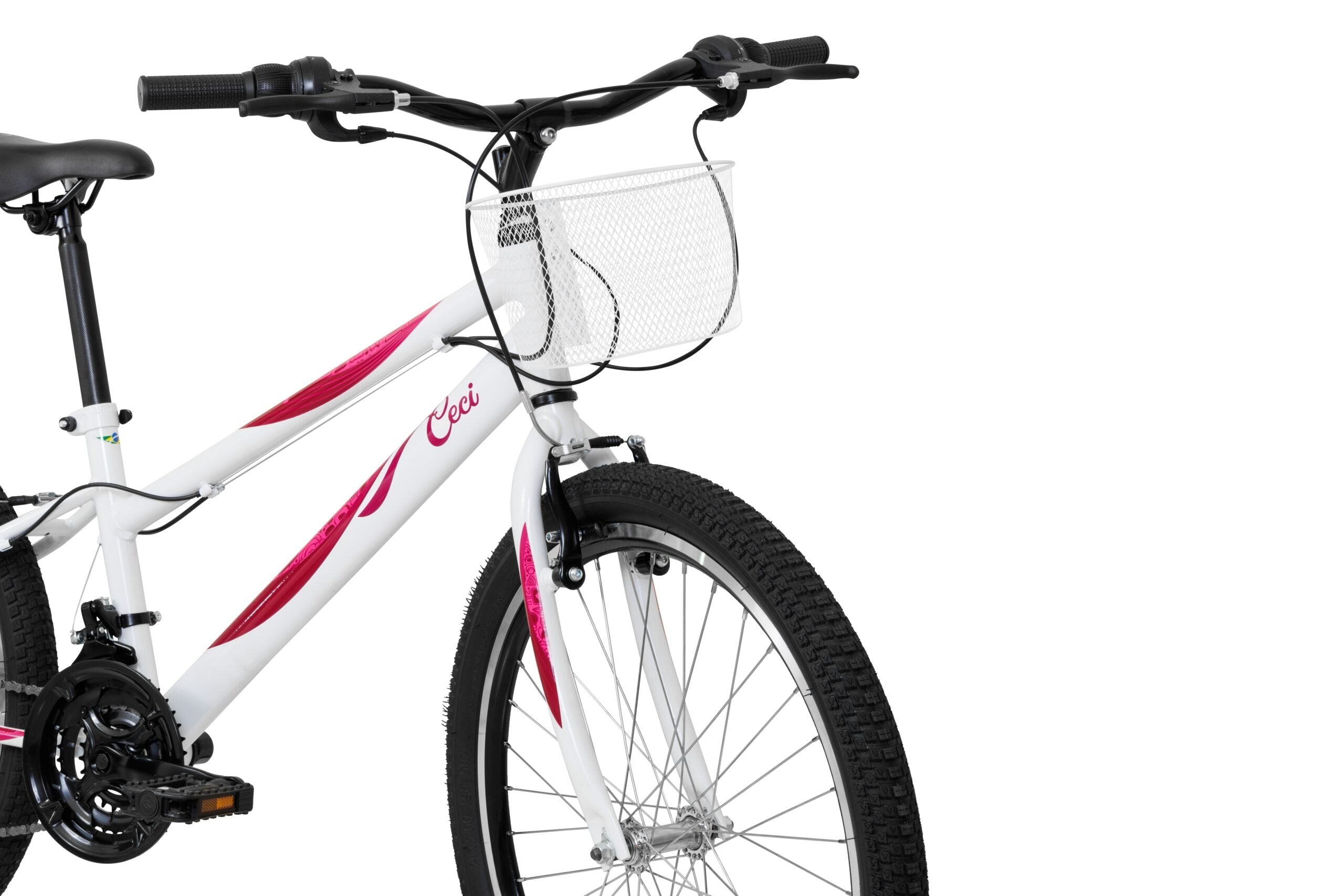 BICICLETA 24 CALOI CECI 21V BRANCO LANÇAMENTO