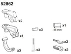 KIT DE FIXAÇÃO THULE FREERIDE 532 P/ SQUAREBAR C/ CHAVE - PRETO