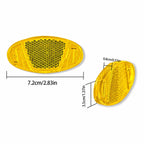KIT 2 REFLETOR DE RODA - OVAL AMARELO