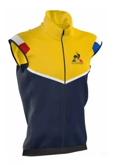 Colete Corta Vento Le Coq Sportif Clipping Azul/Amarelo - M