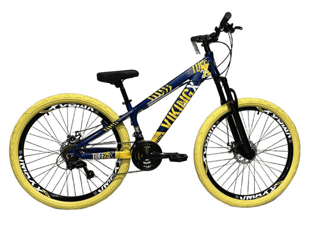 Bicicleta 26 Vikingx Tuff X-25 Alumínio Azul  / Amarelo