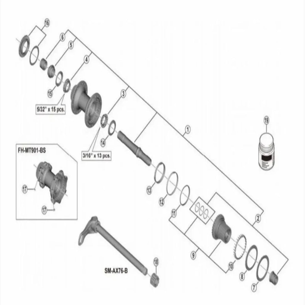 ANEL PARA SUP DE MOLA SHIMANO FHM9111  Y3FM11000 - UNICO