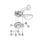 MECANISMO DA ALAVANCA SHIMANO SL-M751-S DIREITO (Y6K998140) - PRATA