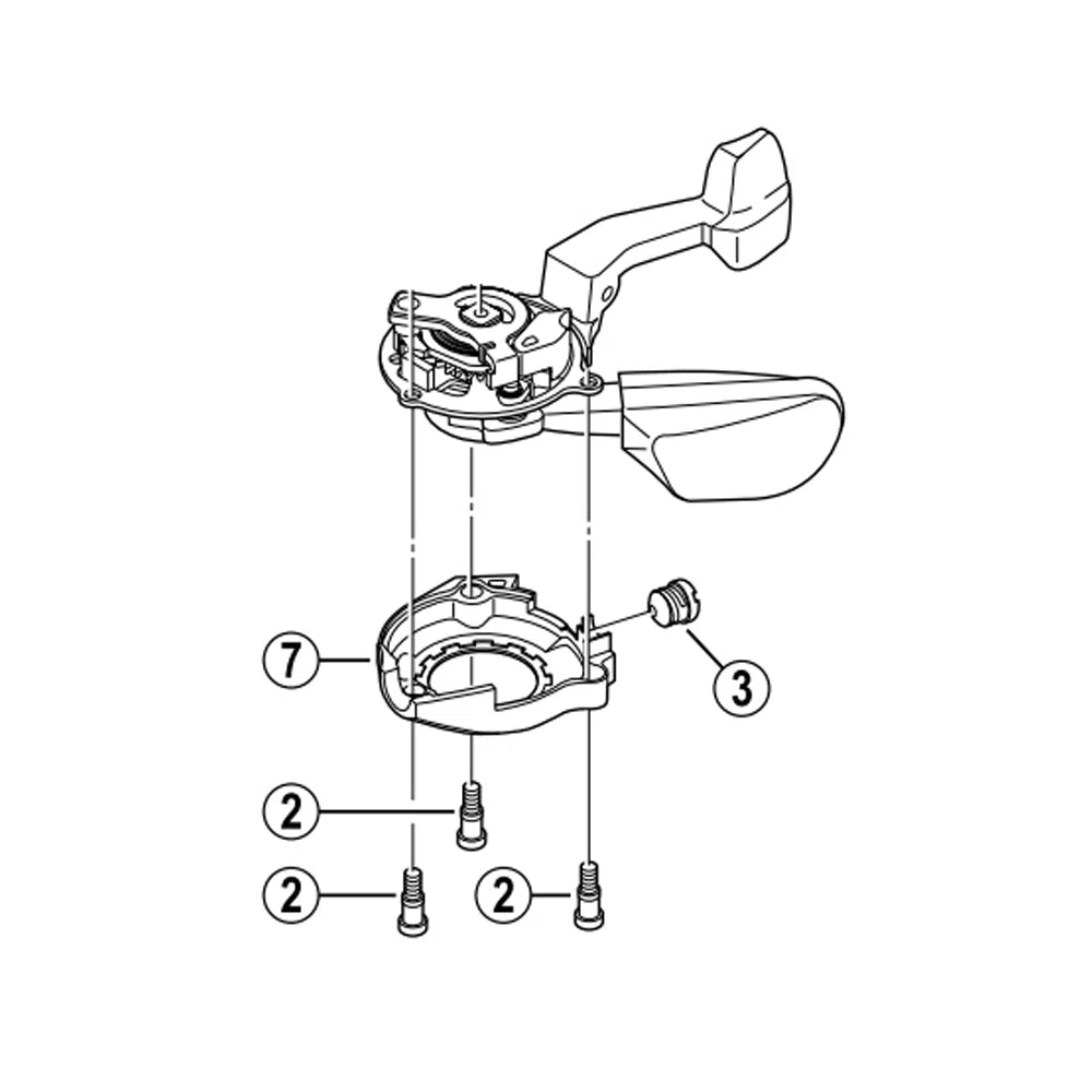 MECANISMO DA ALAVANCA SHIMANO SL-M751-S DIREITO (Y6K998140) - PRATA