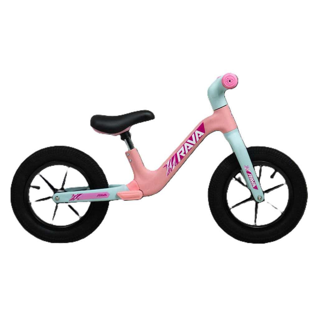BICICLETA DE EQUILÍBRIO RAVA BALANCE BUDDY II ARO 12 ROSA/BRANCO