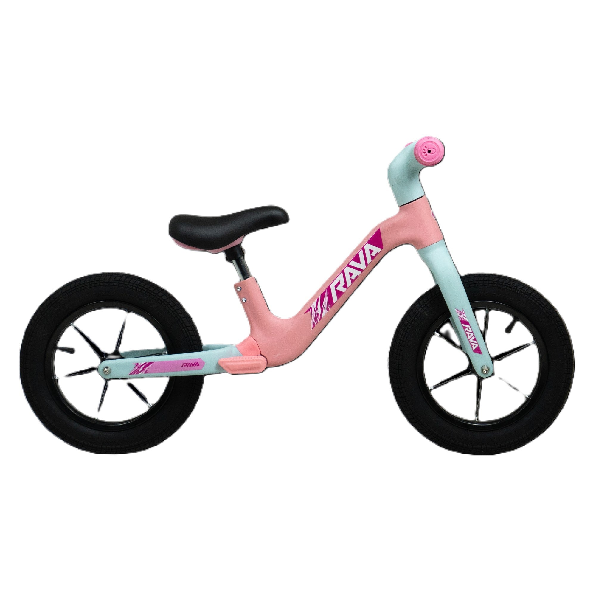 BICICLETA DE EQUILÍBRIO RAVA BALANCE BUDDY II ARO 12 ROSA/BRANCO