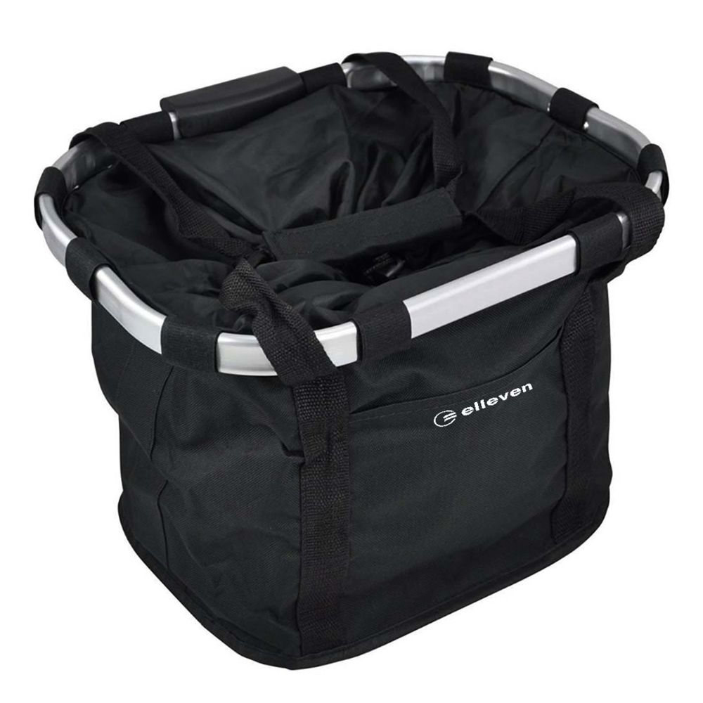 CESTA LONA E ALUMÍNIO TIPO BOLSA (32 X 27 X 26 CM) ELLEVEN - PRETO