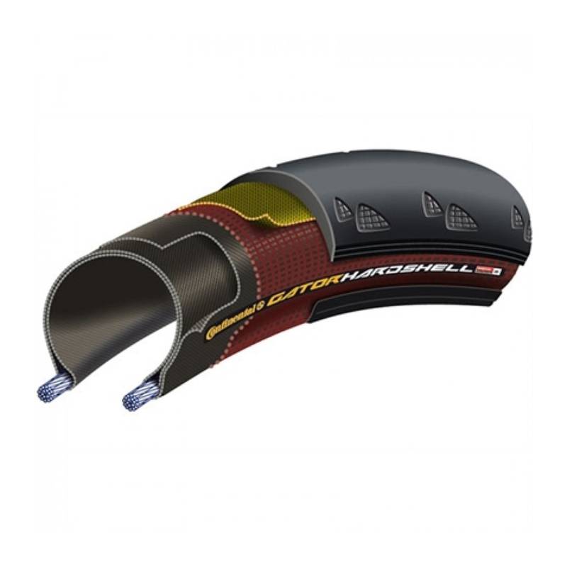 PNEU 700X25 CONTINENTAL GATOR SKIN HARD SHELL S/ ARAME - 700X25 - PRETO