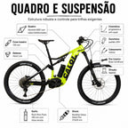 BICICLETA 29 CALOI E-VIBE LIFT ELÉTRICA VERDE TAMANHO M