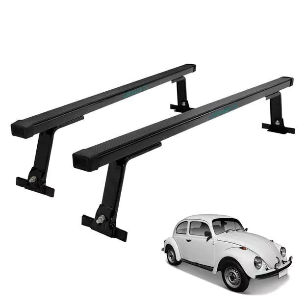 RACK DE TETO LONG LIFE AÇO P/ SURF FUSCA – BARRA 1300 MM - ALTURA 150 MM (S2) - PRETO
