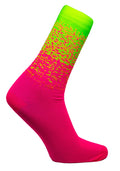 MEIA 39/43 CANO MEDIO PARTENZA ROSA/AMARELO FLUOR