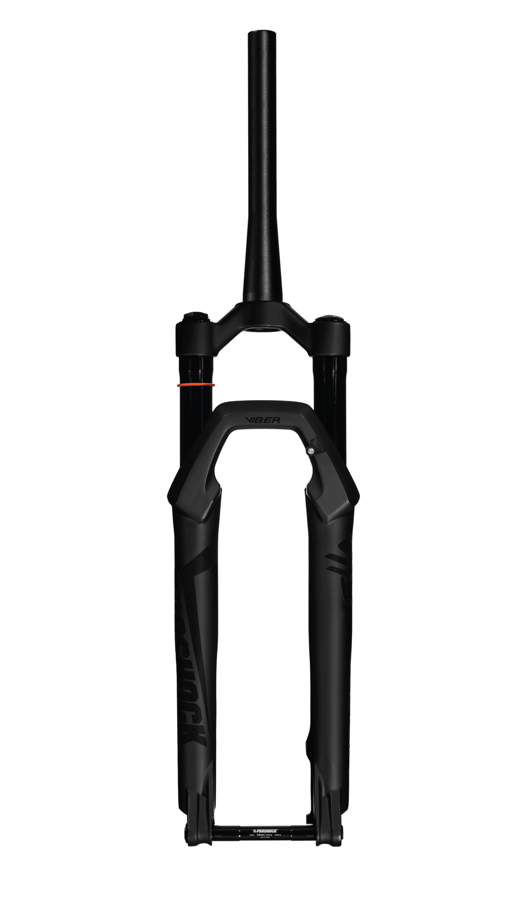 SUSPENSÃO VIBER SPIDER ARO 29 TUBO TAPERED EIXO 15X100 PRETA FOSCA COM ADESIVO PRETO BRILHANTE REFLETIVO - OUTLET
