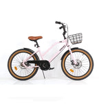 Bicicleta Urban Elly Aro 20 Com Cesta Rosa/Preta