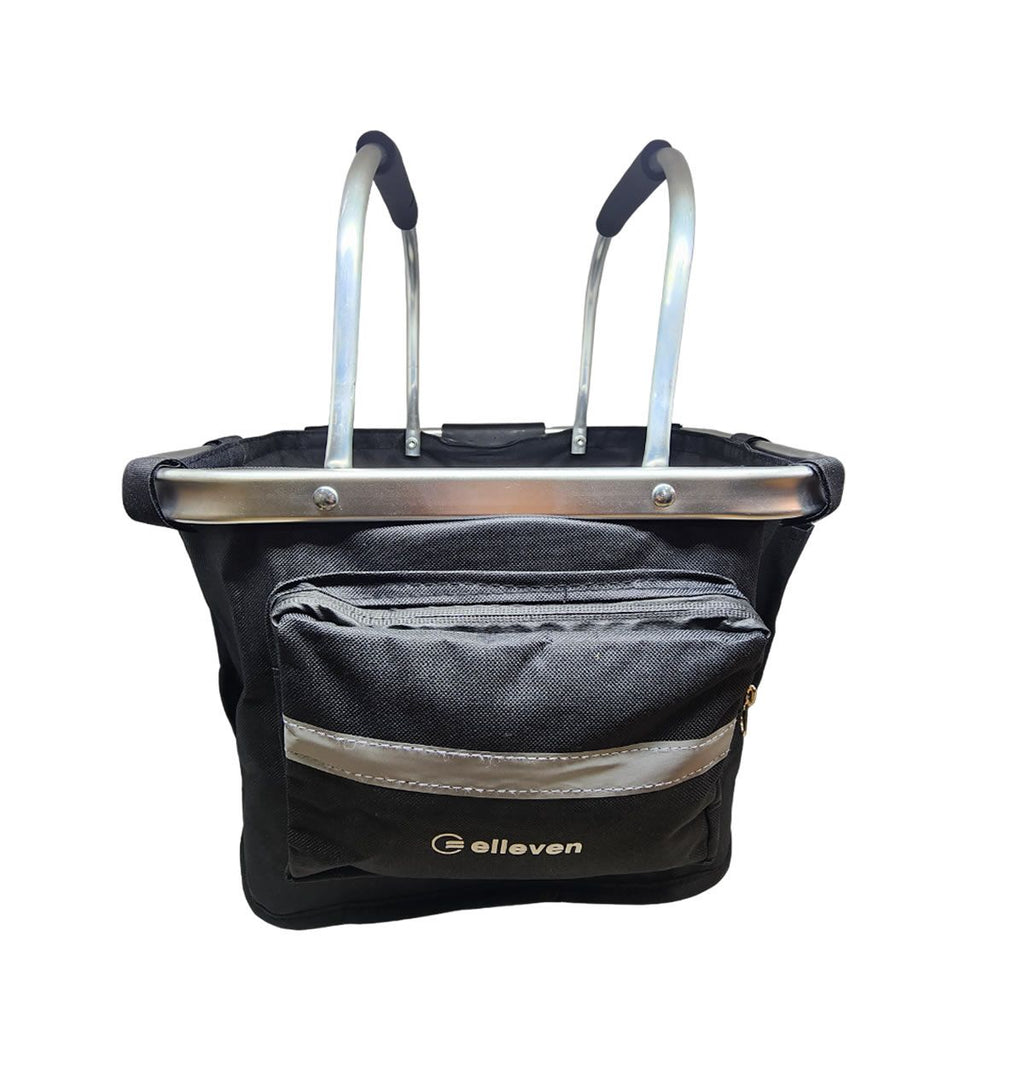 CESTA ELLEVEN BOLSA LONA/ALUM 35X26,5X28CM ALÇA P/ GARRAFA - PRETO
