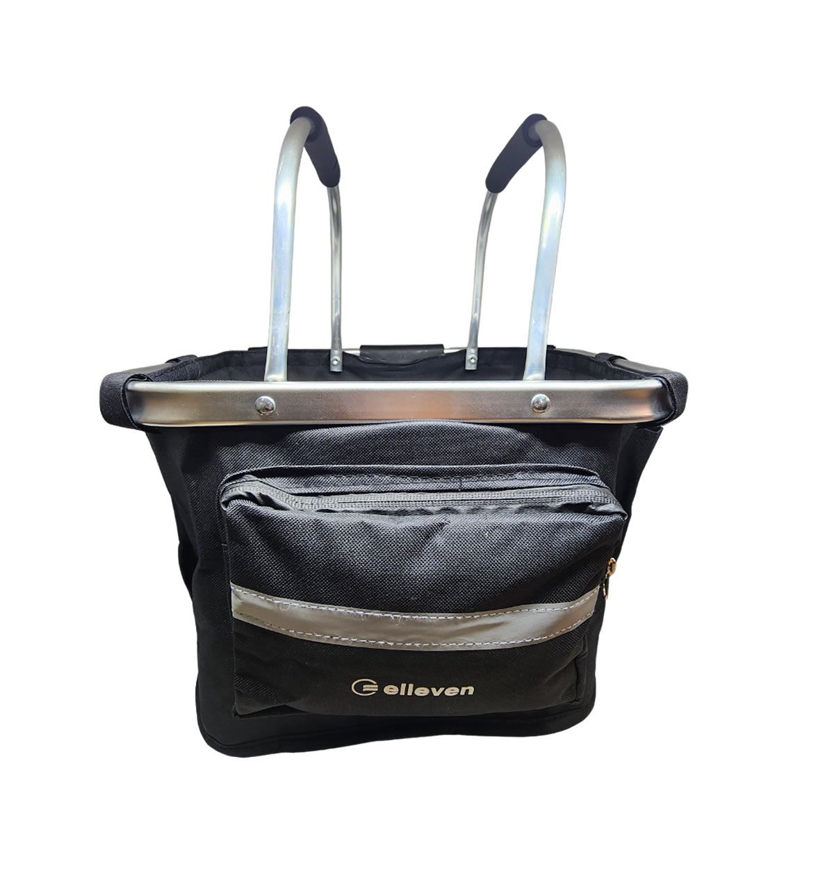 CESTA ELLEVEN BOLSA LONA/ALUM 35X26,5X28CM ALÇA P/ GARRAFA - PRETO
