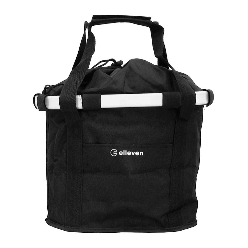 CESTA LONA E ALUMÍNIO TIPO BOLSA (32 X 27 X 26 CM) ELLEVEN - PRETO