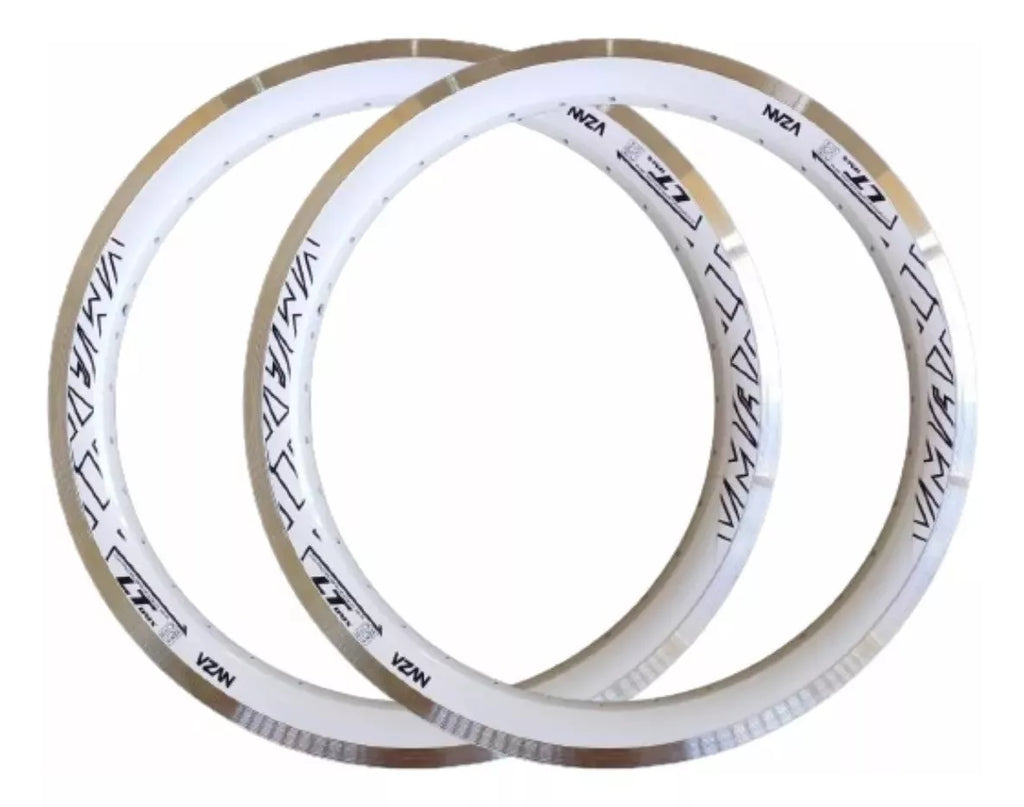 2 Aros 20 Vmaxx Lt Bmx Alum Cnc Parede Dupla 36f Branco Par
