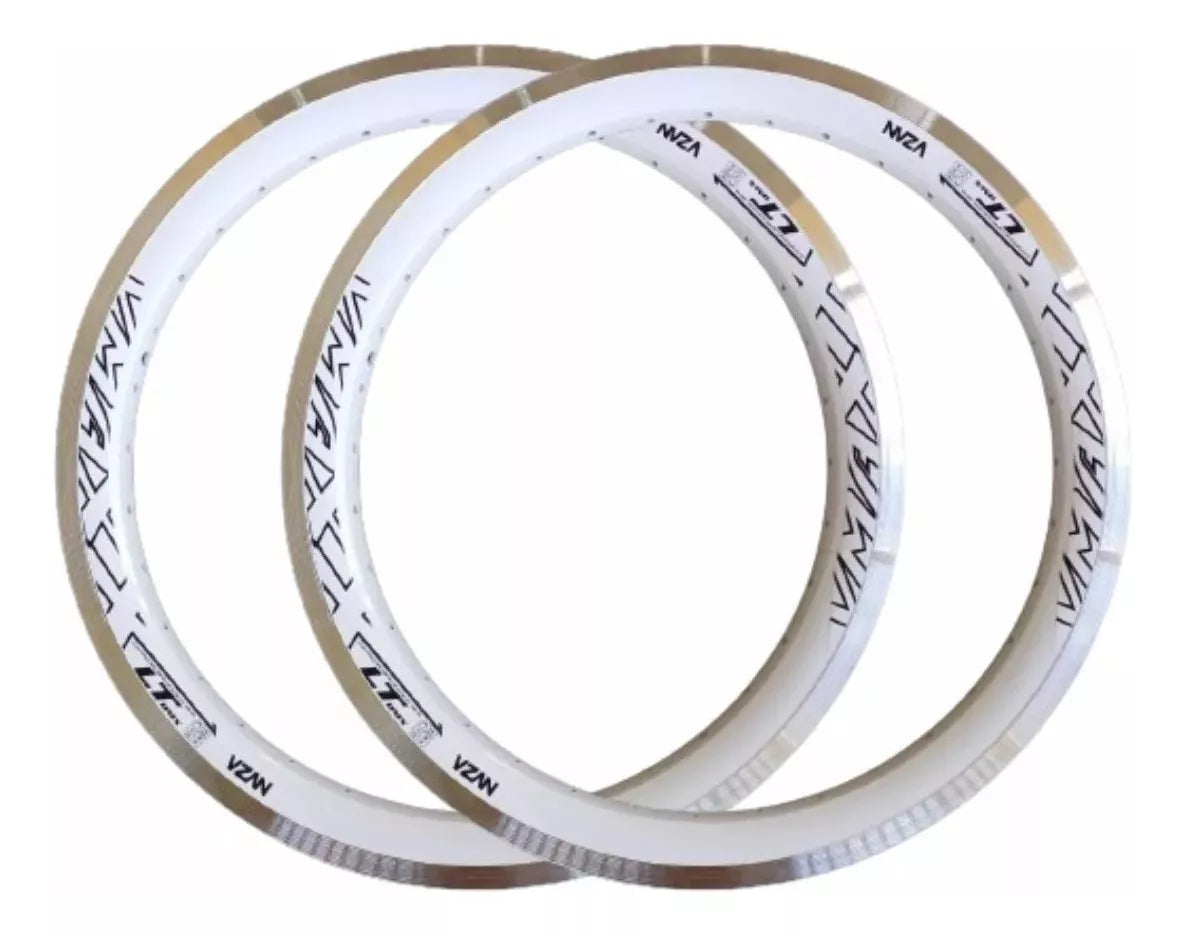 2 Aros 20 Vmaxx Lt Bmx Alum Cnc Parede Dupla 36f Branco Par