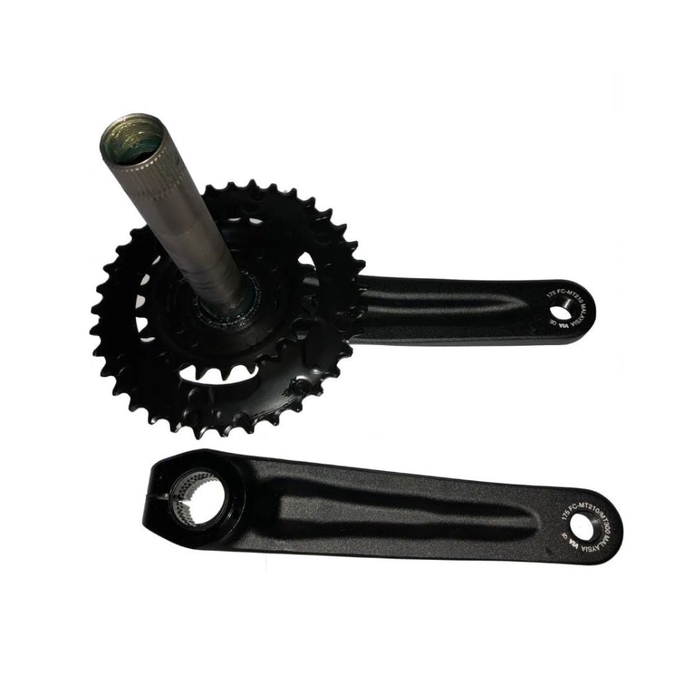 PEDIVELA SHIMANO ALTUS 9V FC-MT210 175MM (22/36) C/ CAIXA - PRETO