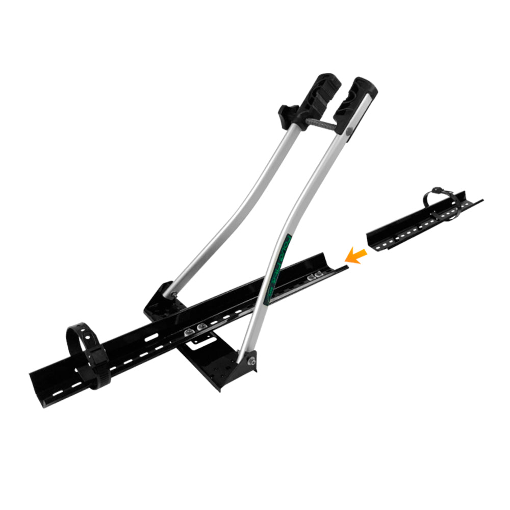 TRANSBIKE LONG LIFE MULTI BIKE TIPO CALHA PARA RACK (B-43) C/ BRAÇO ALUM. - PRETO/PRATA