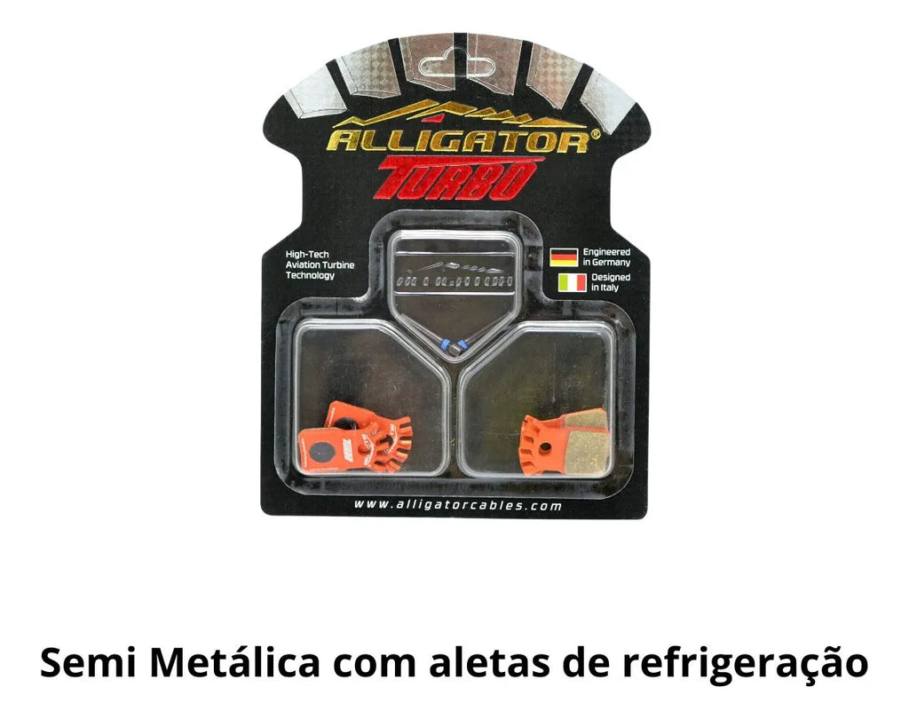PASTILHA FREIO SEMI METALICA ALLIGATOR TURBO MAGURA 4PI