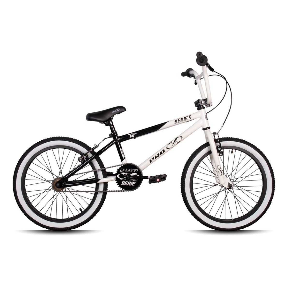 BICICLETA 20 PRO-X BMX SERIE 5 LIMITED BRANCO/PRETO