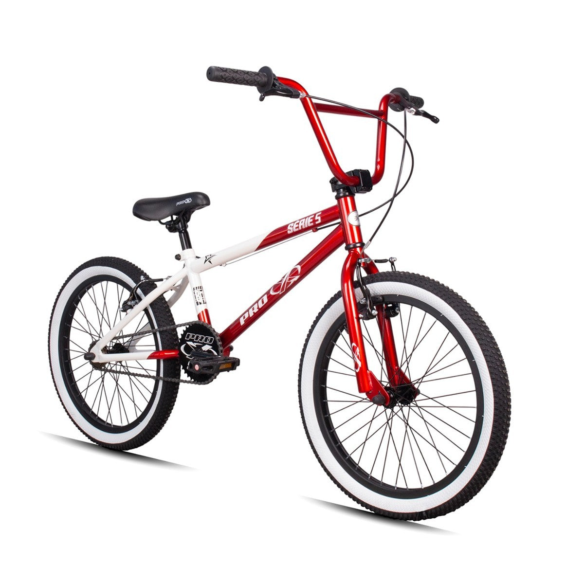 BICICLETA 20 PRO-X BMX SERIE 5 LIMITED VERMELHO MET/BRANCO