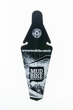 Paralama Mudbike Traseiro Plastico P/ Selim Preto/Branco